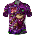Personalised Mascot Queensland Maroons Rugby Polo Shirt Aboriginal Galaxy