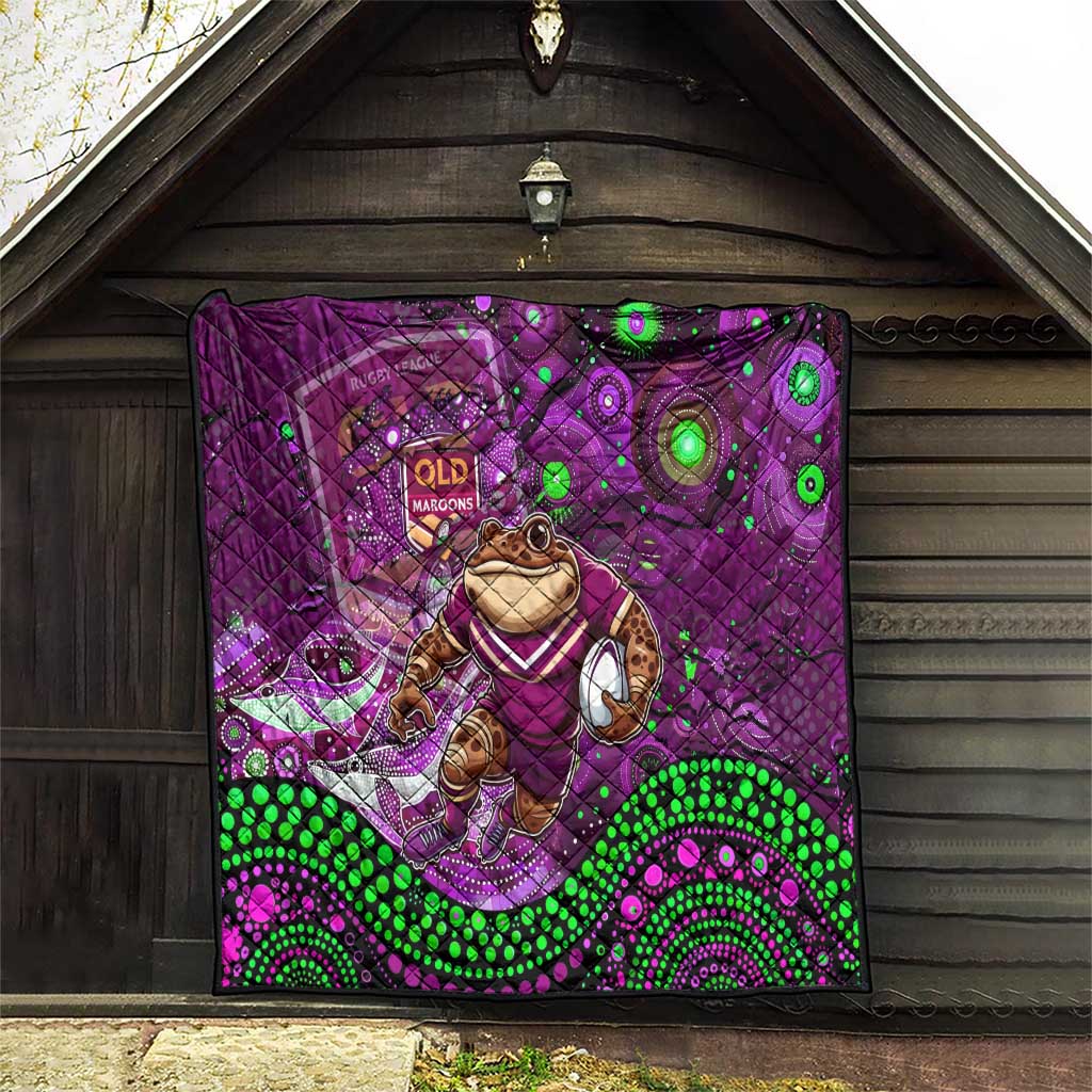 Mascot Queensland Maroons Rugby Quilt Aboriginal Galaxy