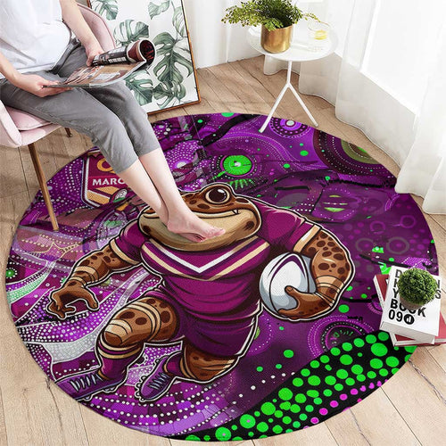 Mascot Queensland Maroons Rugby Round Carpet Aboriginal Galaxy