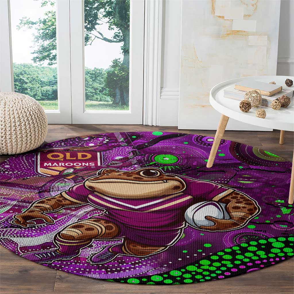 Mascot Queensland Maroons Rugby Round Carpet Aboriginal Galaxy