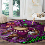 Mascot Queensland Maroons Rugby Round Carpet Aboriginal Galaxy