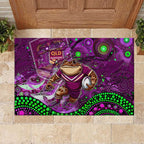 Mascot Queensland Maroons Rugby Rubber Doormat Aboriginal Galaxy
