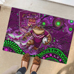 Mascot Queensland Maroons Rugby Rubber Doormat Aboriginal Galaxy