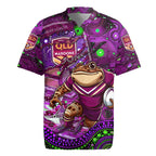 Personalised Mascot Queensland Maroons Rugby Rugby Jersey Aboriginal Galaxy