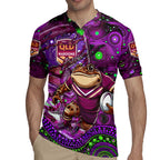 Personalised Mascot Queensland Maroons Rugby Rugby Jersey Aboriginal Galaxy