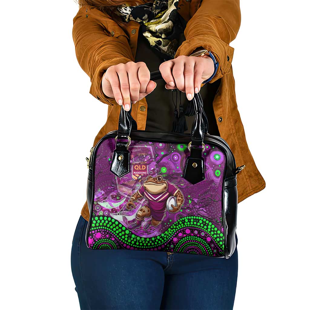 Mascot Queensland Maroons Rugby Shoulder Handbag Aboriginal Galaxy