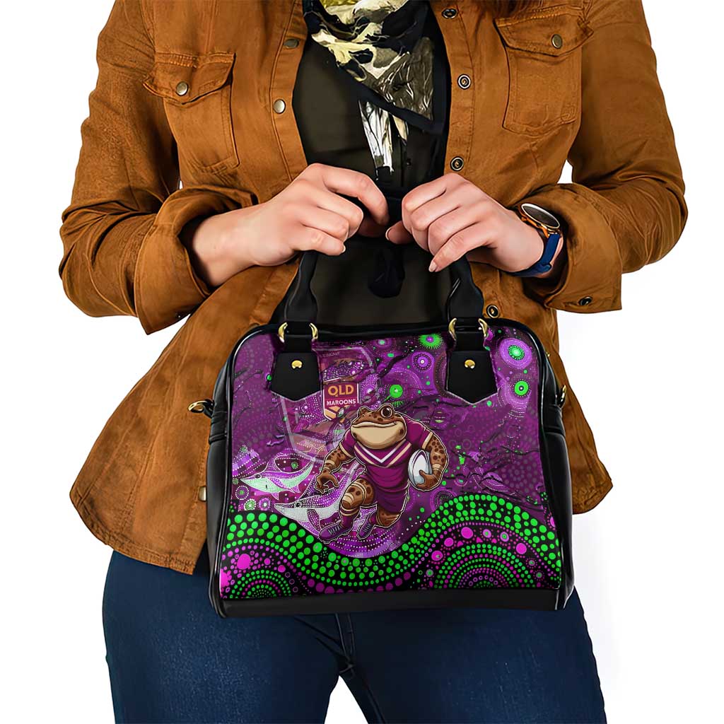 Mascot Queensland Maroons Rugby Shoulder Handbag Aboriginal Galaxy