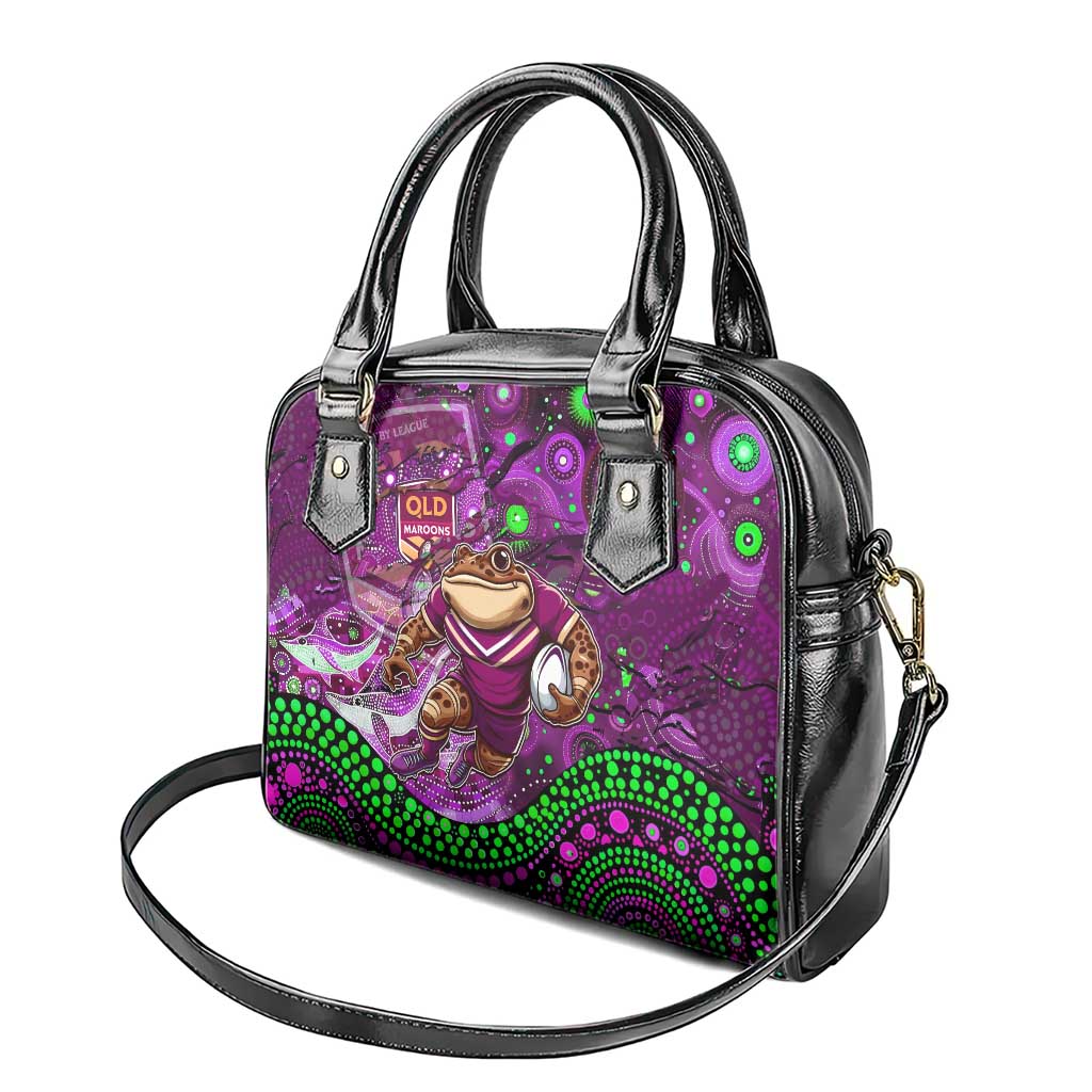 Mascot Queensland Maroons Rugby Shoulder Handbag Aboriginal Galaxy