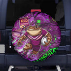 Mascot Queensland Maroons Rugby Spare Tire Cover Aboriginal Galaxy