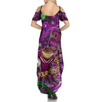 Personalised Mascot Queensland Maroons Rugby Summer Maxi Dress Aboriginal Galaxy