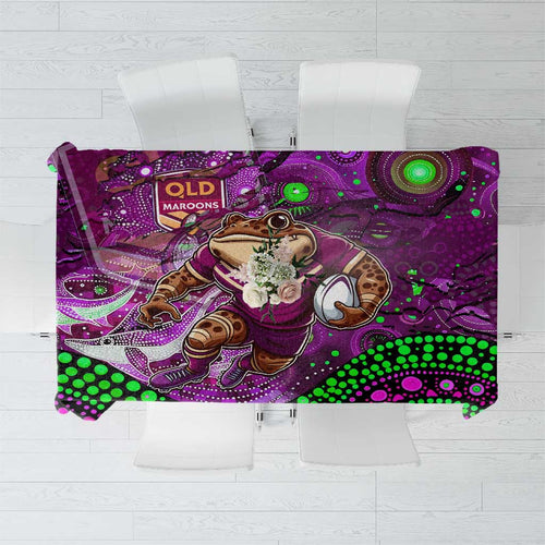Mascot Queensland Maroons Rugby Tablecloth Aboriginal Galaxy