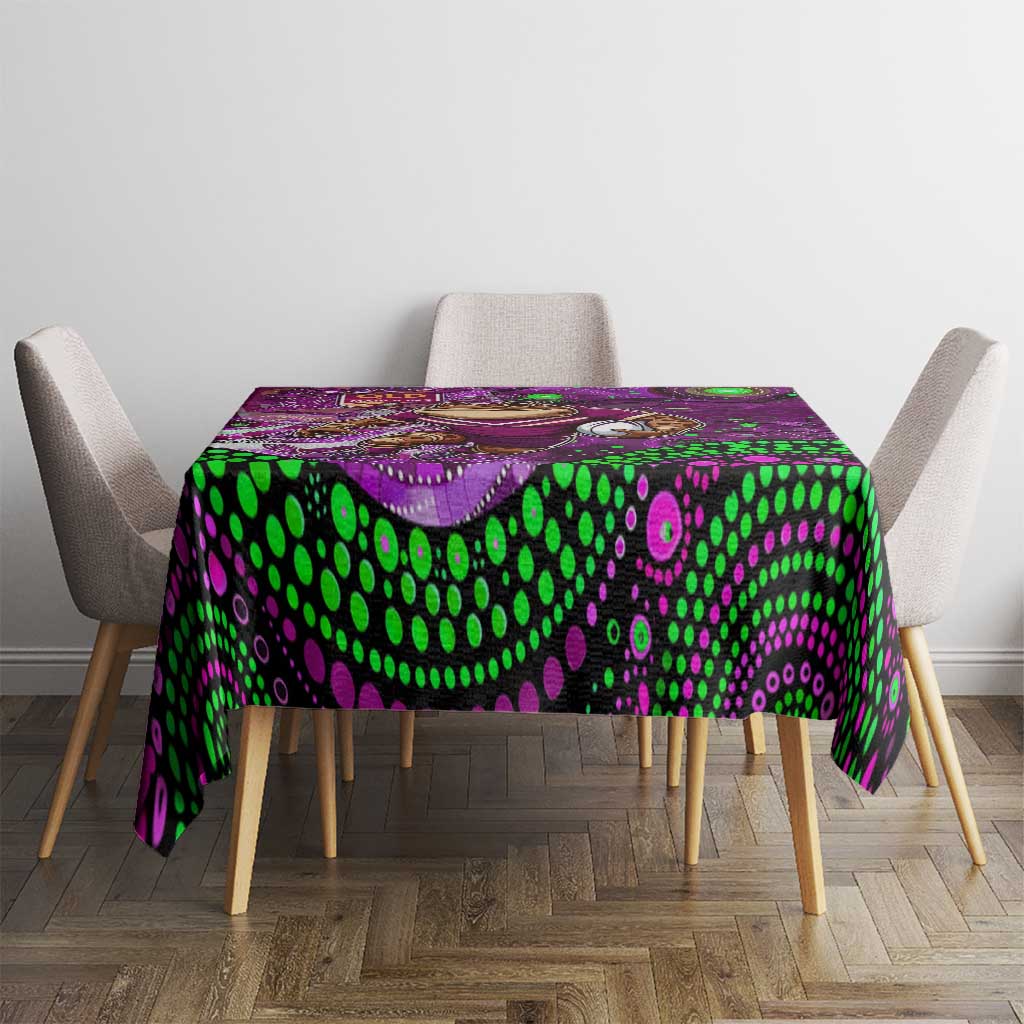 Mascot Queensland Maroons Rugby Tablecloth Aboriginal Galaxy