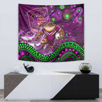 Mascot Queensland Maroons Rugby Tapestry Aboriginal Galaxy