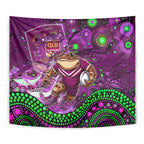 Mascot Queensland Maroons Rugby Tapestry Aboriginal Galaxy