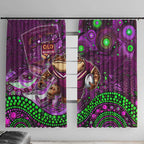 Mascot Queensland Maroons Rugby Window Curtain Aboriginal Galaxy