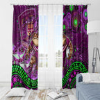 Mascot Queensland Maroons Rugby Window Curtain Aboriginal Galaxy