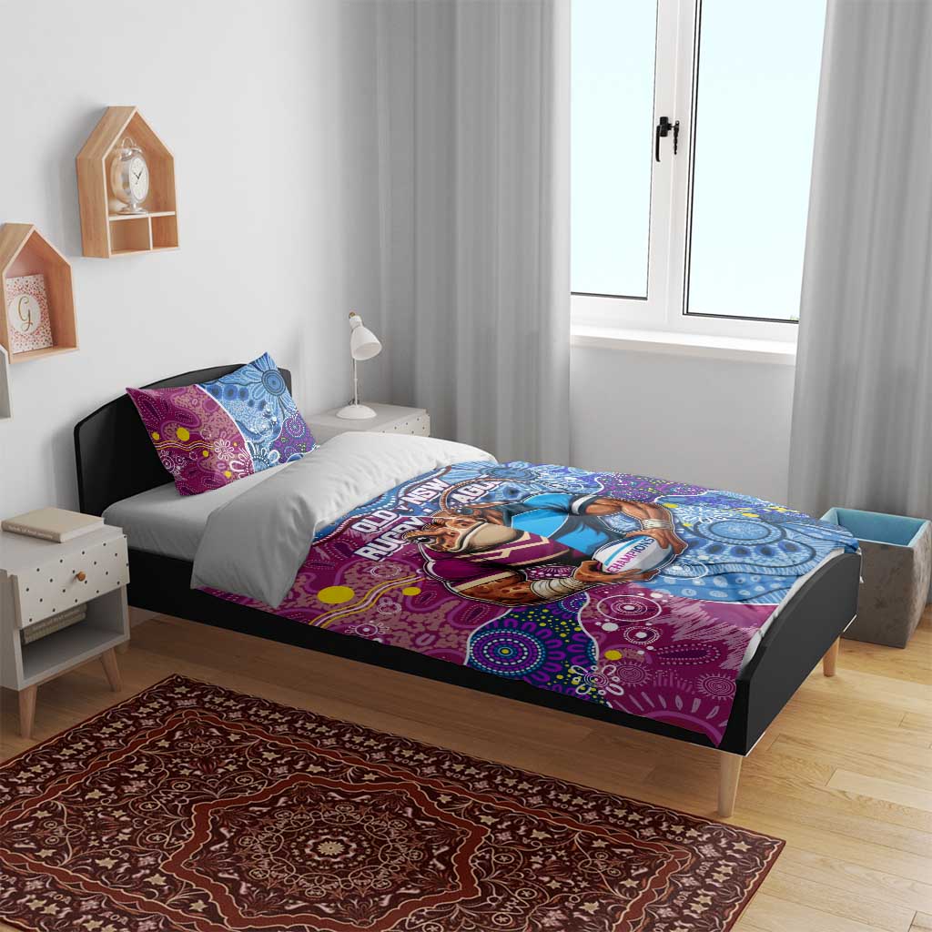 Blues Cockroaches And Maroons Cane Toads Bedding Set State of Origin Aboriginal