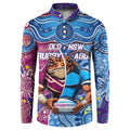 Custom Blues Cockroaches And Maroons Cane Toads Button Sweatshirt State of Origin Aboriginal