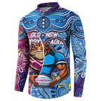 Custom Blues Cockroaches And Maroons Cane Toads Button Sweatshirt State of Origin Aboriginal