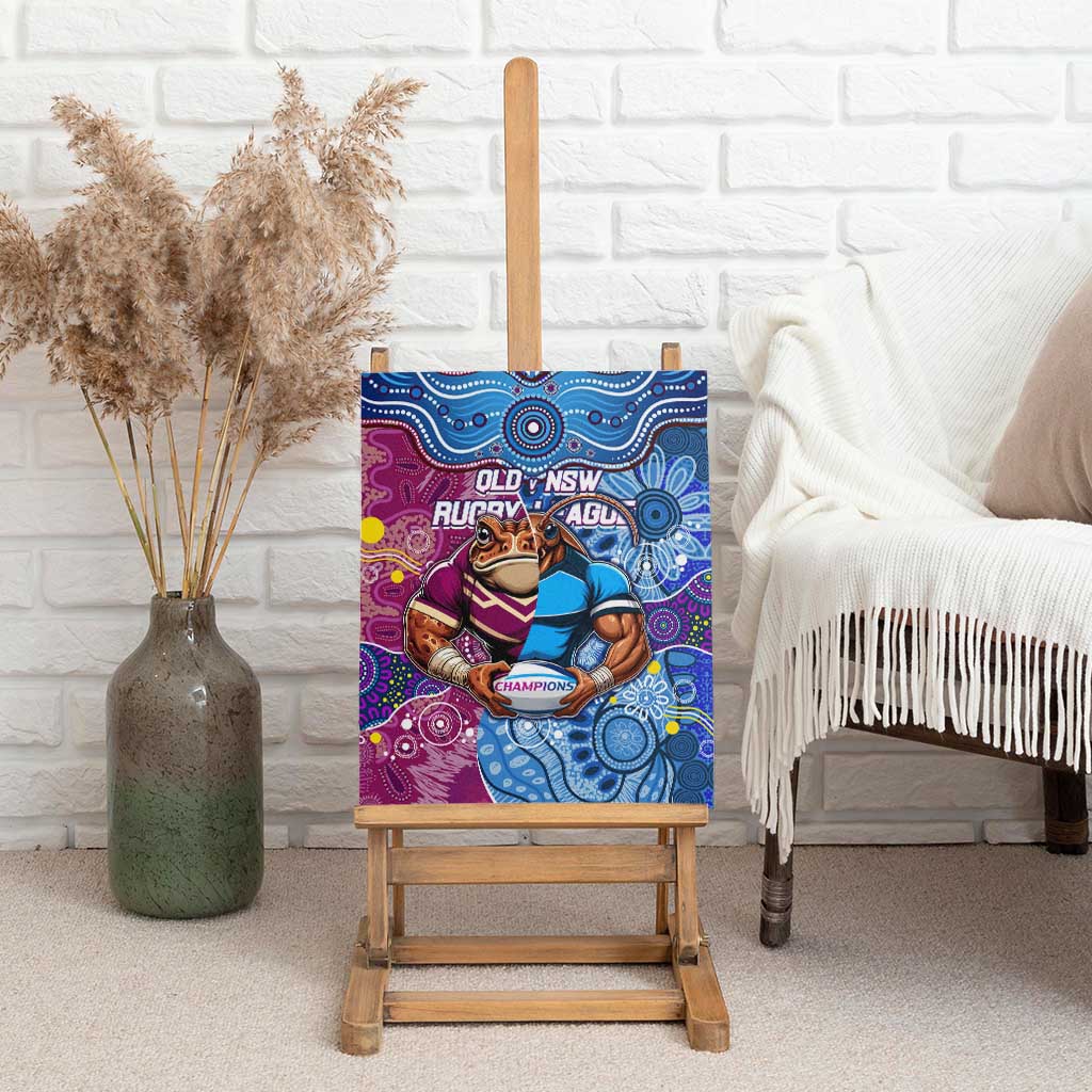 Blues Cockroaches And Maroons Cane Toads Canvas Wall Art State of Origin Aboriginal