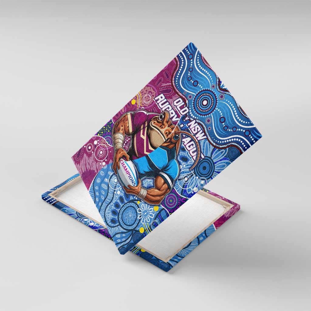 Blues Cockroaches And Maroons Cane Toads Canvas Wall Art State of Origin Aboriginal