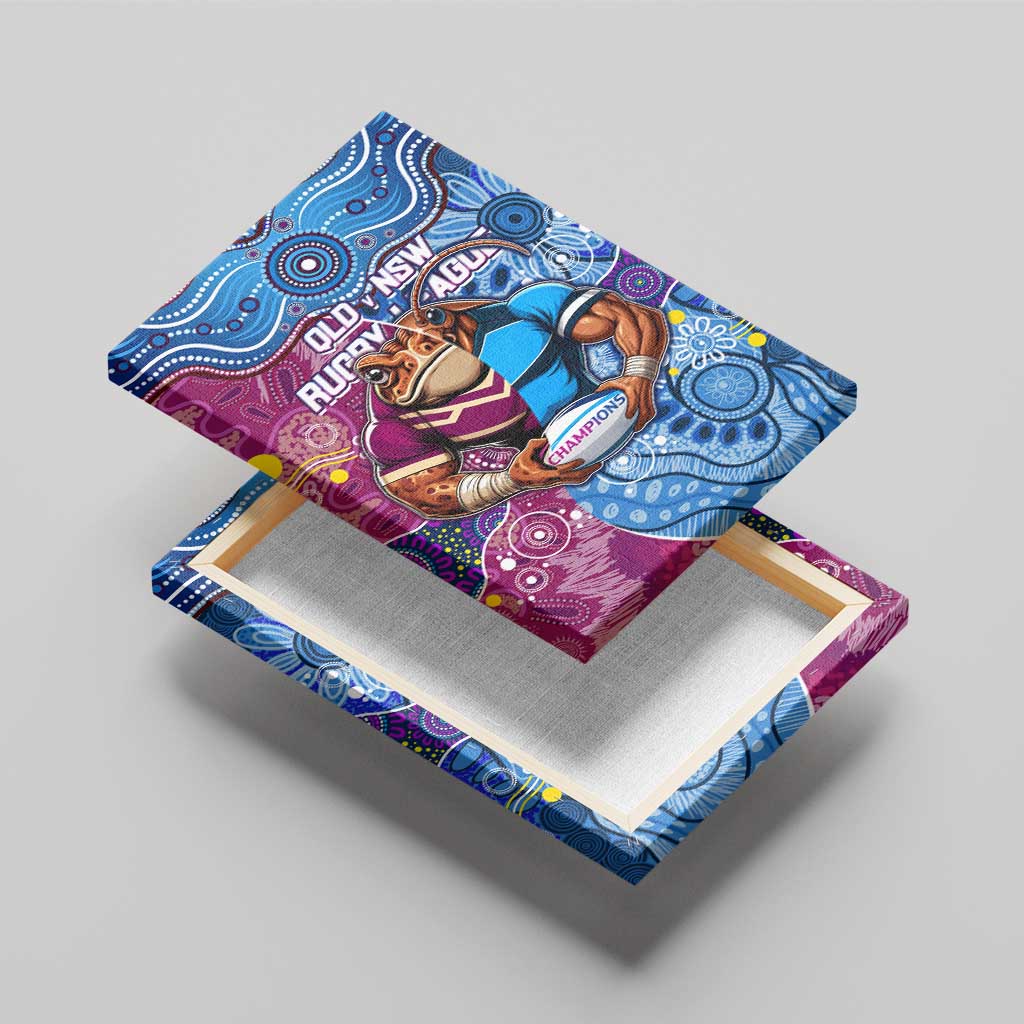 Blues Cockroaches And Maroons Cane Toads Canvas Wall Art State of Origin Aboriginal