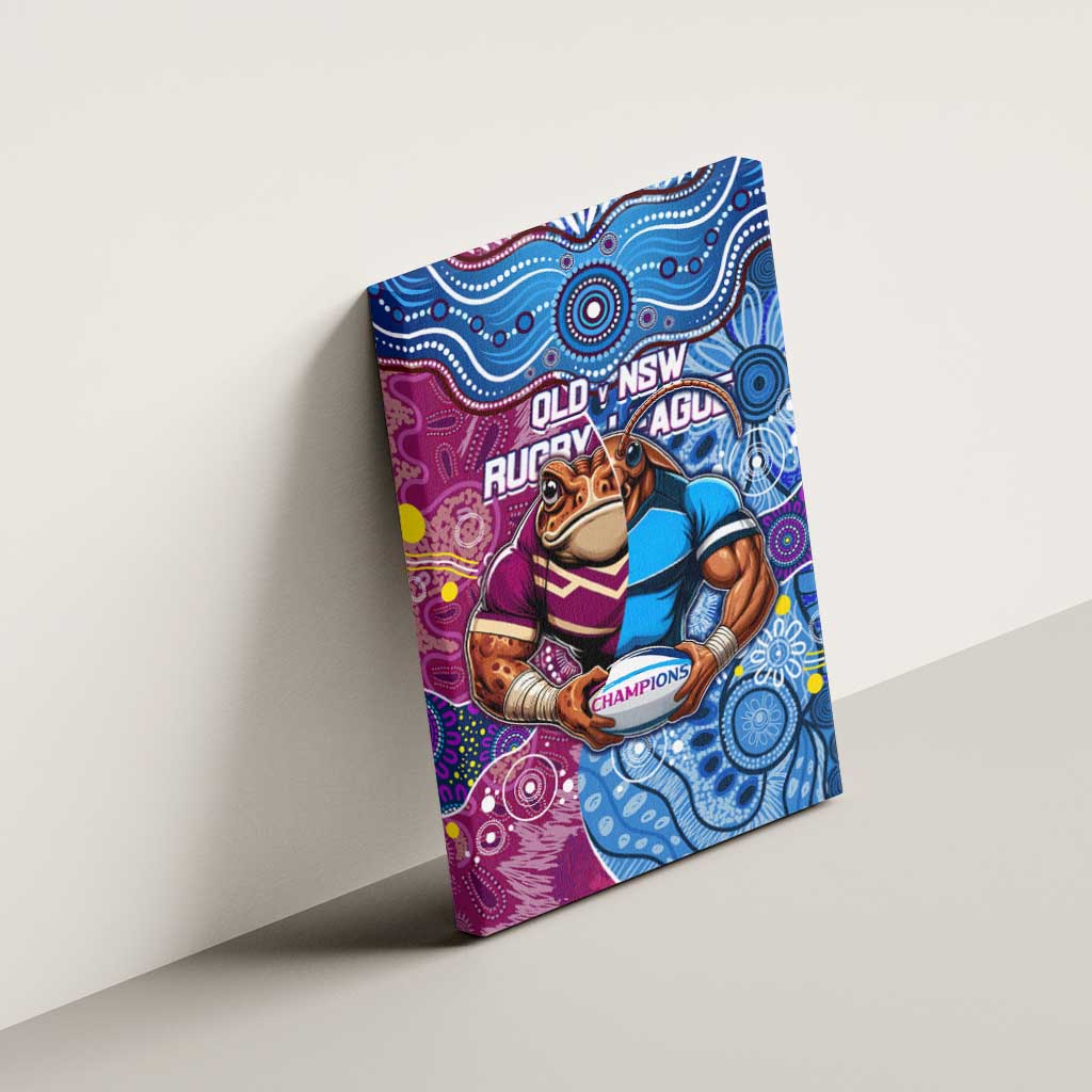 Blues Cockroaches And Maroons Cane Toads Canvas Wall Art State of Origin Aboriginal