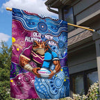 Blues Cockroaches And Maroons Cane Toads Garden Flag State of Origin Aboriginal