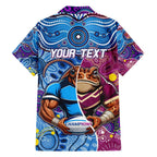 Custom Blues Cockroaches And Maroons Cane Toads Hawaiian Shirt State of Origin Aboriginal