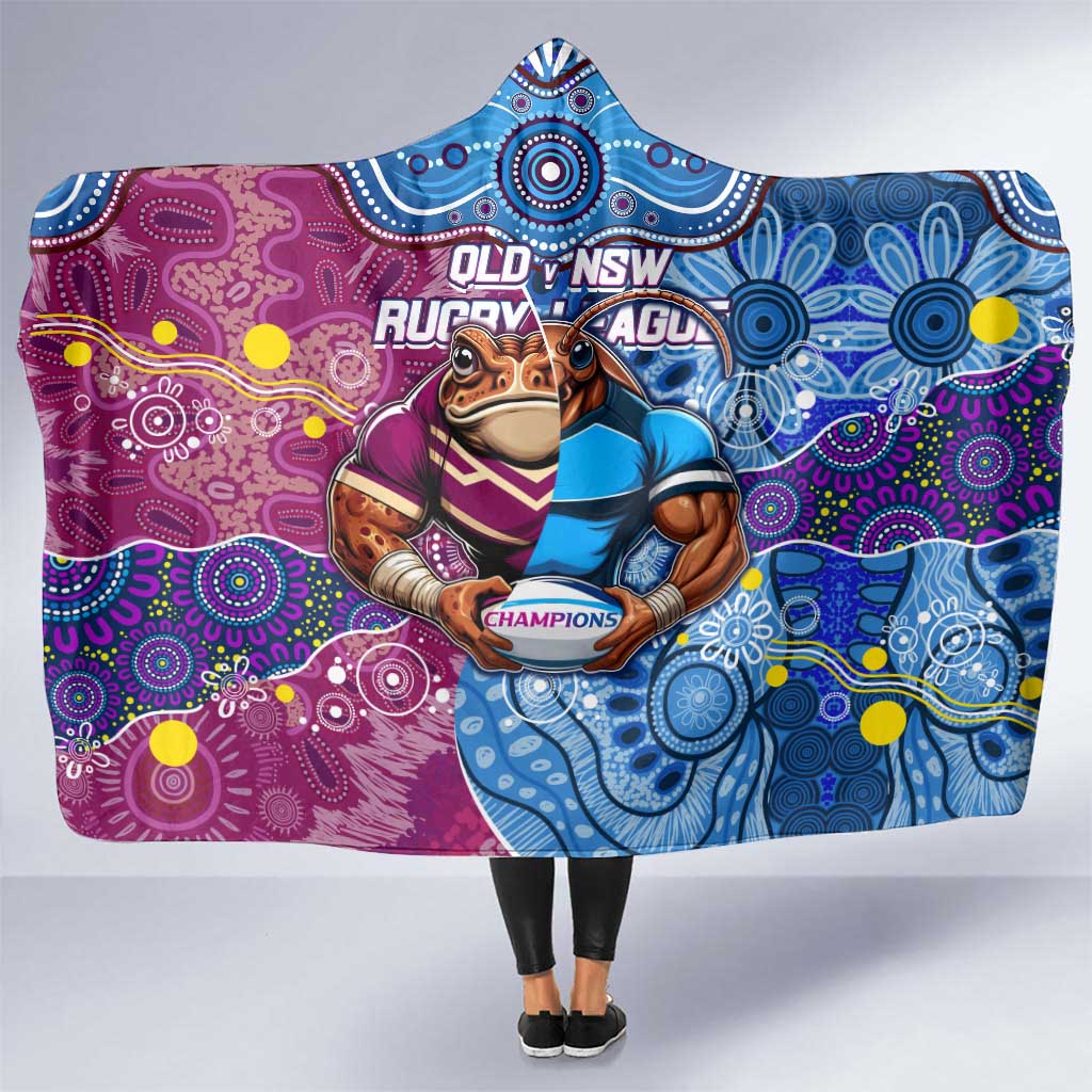 Blues Cockroaches And Maroons Cane Toads Hooded Blanket State of Origin Aboriginal