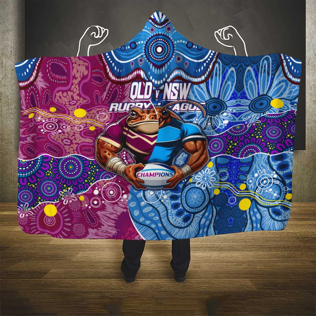 Blues Cockroaches And Maroons Cane Toads Hooded Blanket State of Origin Aboriginal