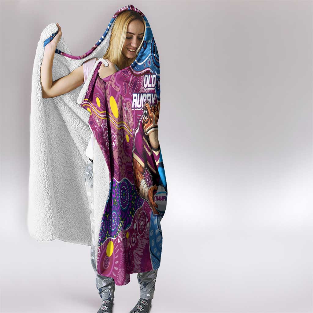Blues Cockroaches And Maroons Cane Toads Hooded Blanket State of Origin Aboriginal