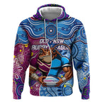 Custom Blues Cockroaches And Maroons Cane Toads Hoodie State of Origin Aboriginal