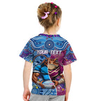 Custom Blues Cockroaches And Maroons Cane Toads Kid T Shirt State of Origin Aboriginal