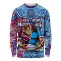 Custom Blues Cockroaches And Maroons Cane Toads Long Sleeve Shirt State of Origin Aboriginal