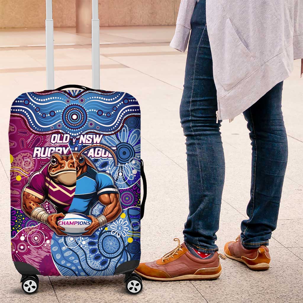 Blues Cockroaches And Maroons Cane Toads Luggage Cover State of Origin Aboriginal