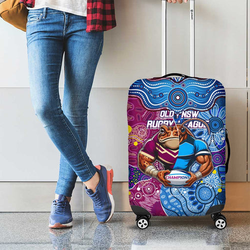 Blues Cockroaches And Maroons Cane Toads Luggage Cover State of Origin Aboriginal