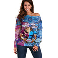Custom Blues Cockroaches And Maroons Cane Toads Off Shoulder Sweater State of Origin Aboriginal