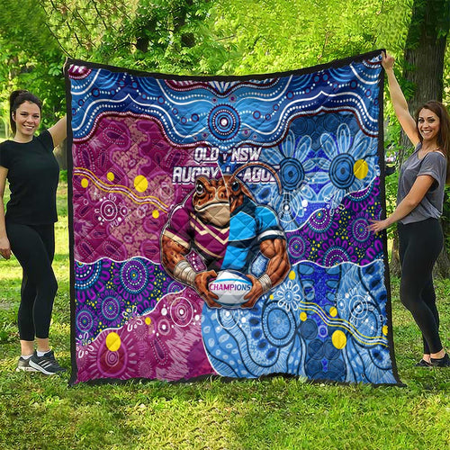Blues Cockroaches And Maroons Cane Toads Quilt State of Origin Aboriginal
