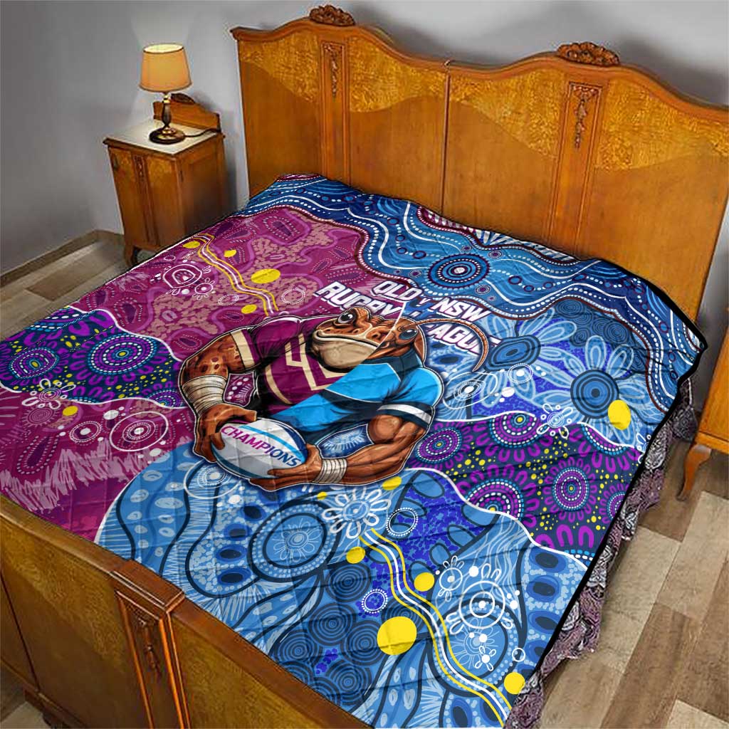 Blues Cockroaches And Maroons Cane Toads Quilt State of Origin Aboriginal