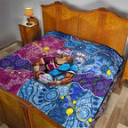 Blues Cockroaches And Maroons Cane Toads Quilt State of Origin Aboriginal