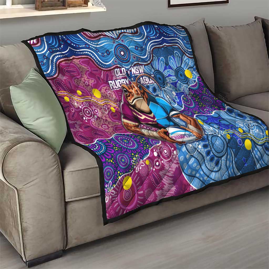 Blues Cockroaches And Maroons Cane Toads Quilt State of Origin Aboriginal
