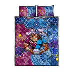 Blues Cockroaches And Maroons Cane Toads Quilt Bed Set State of Origin Aboriginal