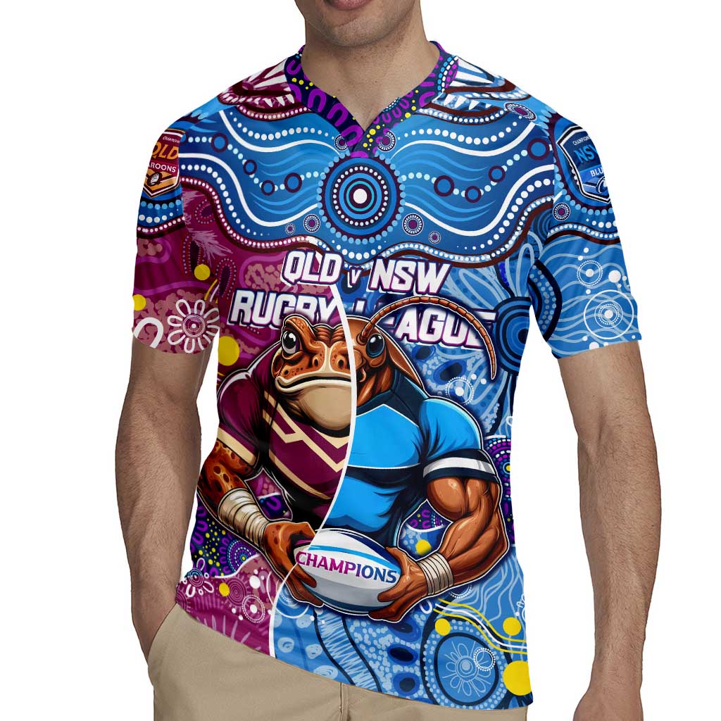 Custom Blues Cockroaches And Maroons Cane Toads Rugby Jersey State of Origin Aboriginal