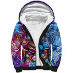 Custom Blues Cockroaches And Maroons Cane Toads Sherpa Hoodie State of Origin Aboriginal