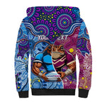 Custom Blues Cockroaches And Maroons Cane Toads Sherpa Hoodie State of Origin Aboriginal