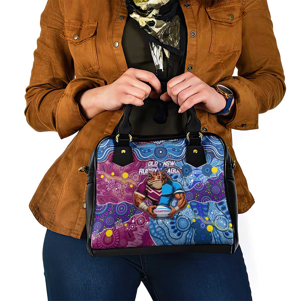 Blues Cockroaches And Maroons Cane Toads Shoulder Handbag State of Origin Aboriginal
