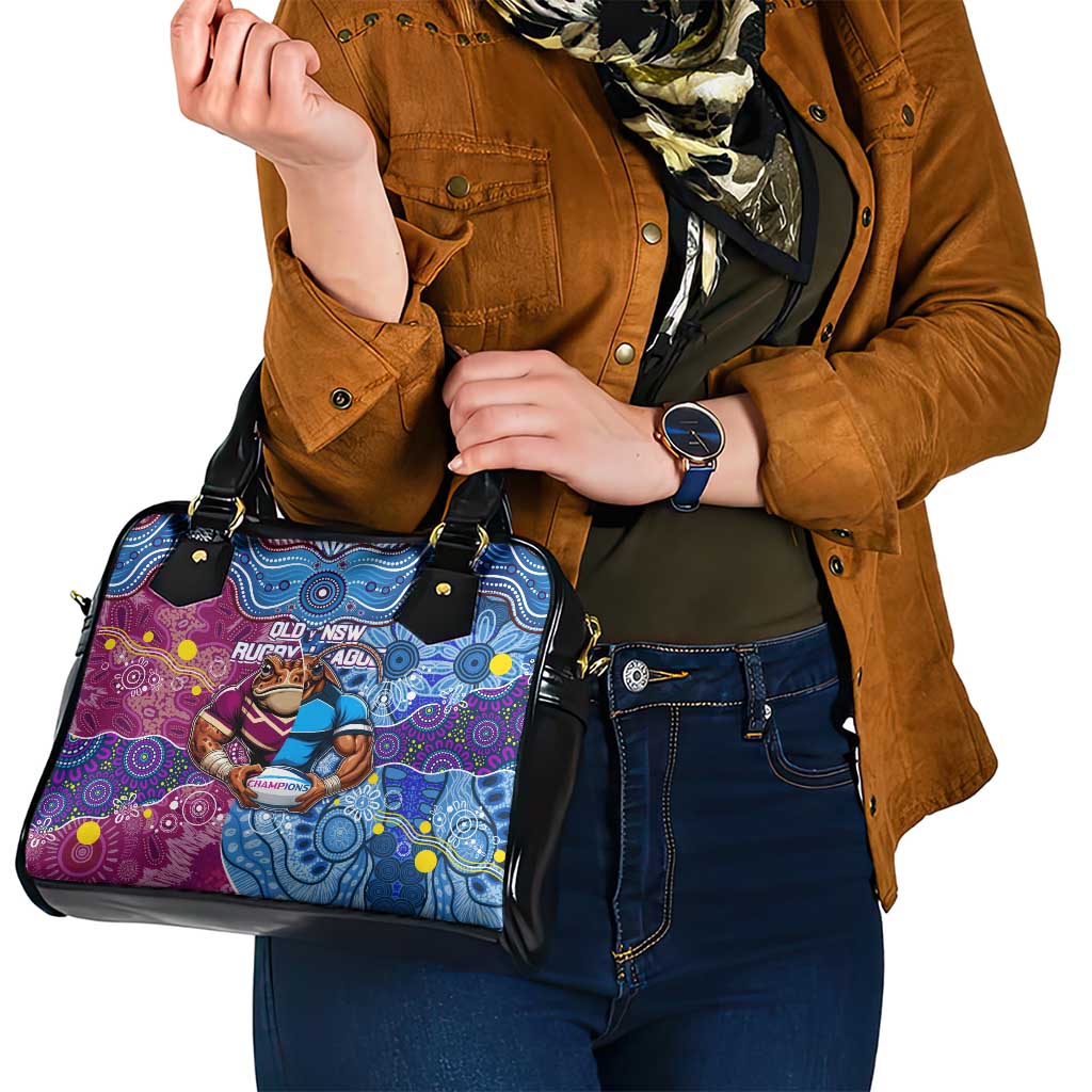 Blues Cockroaches And Maroons Cane Toads Shoulder Handbag State of Origin Aboriginal