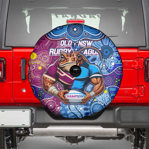 Blues Cockroaches And Maroons Cane Toads Spare Tire Cover State of Origin Aboriginal