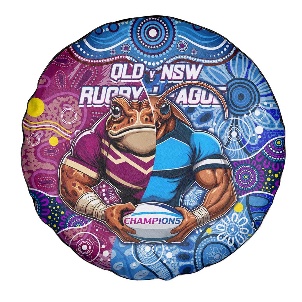 Blues Cockroaches And Maroons Cane Toads Spare Tire Cover State of Origin Aboriginal